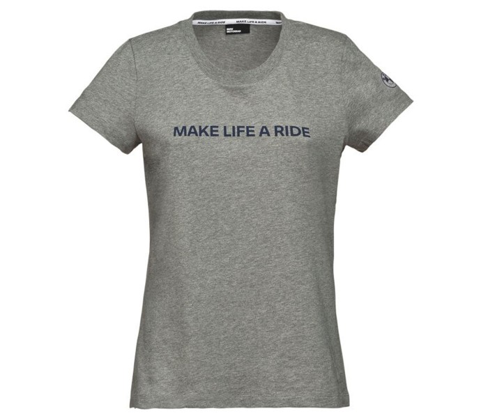 BMW Motorrad T-Shirt Make Life A Ride Γυναικείο Γκρι ΕΝΔΥΣΗ